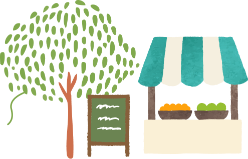 毛糸の八百屋さんのイラスト
